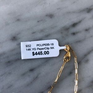 14 karat YG paperclip chain